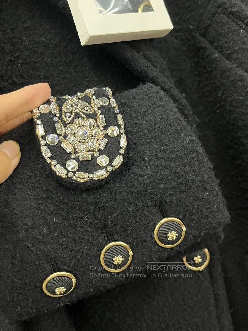 Chanel Chanel Kangpeng Street Series Black Heavy Industry Coat Size XXS / US 00 / IT 34 - 2 Thumbnail