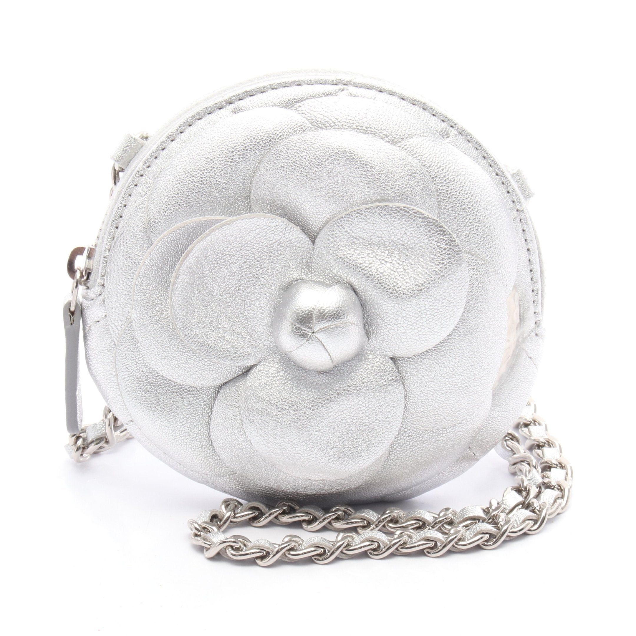 Chanel Chanel Camellia Matelasse Chain Shoulder Bag Leather Silver Hardware Metallic Size ONE SIZE - 1 Thumbnail
