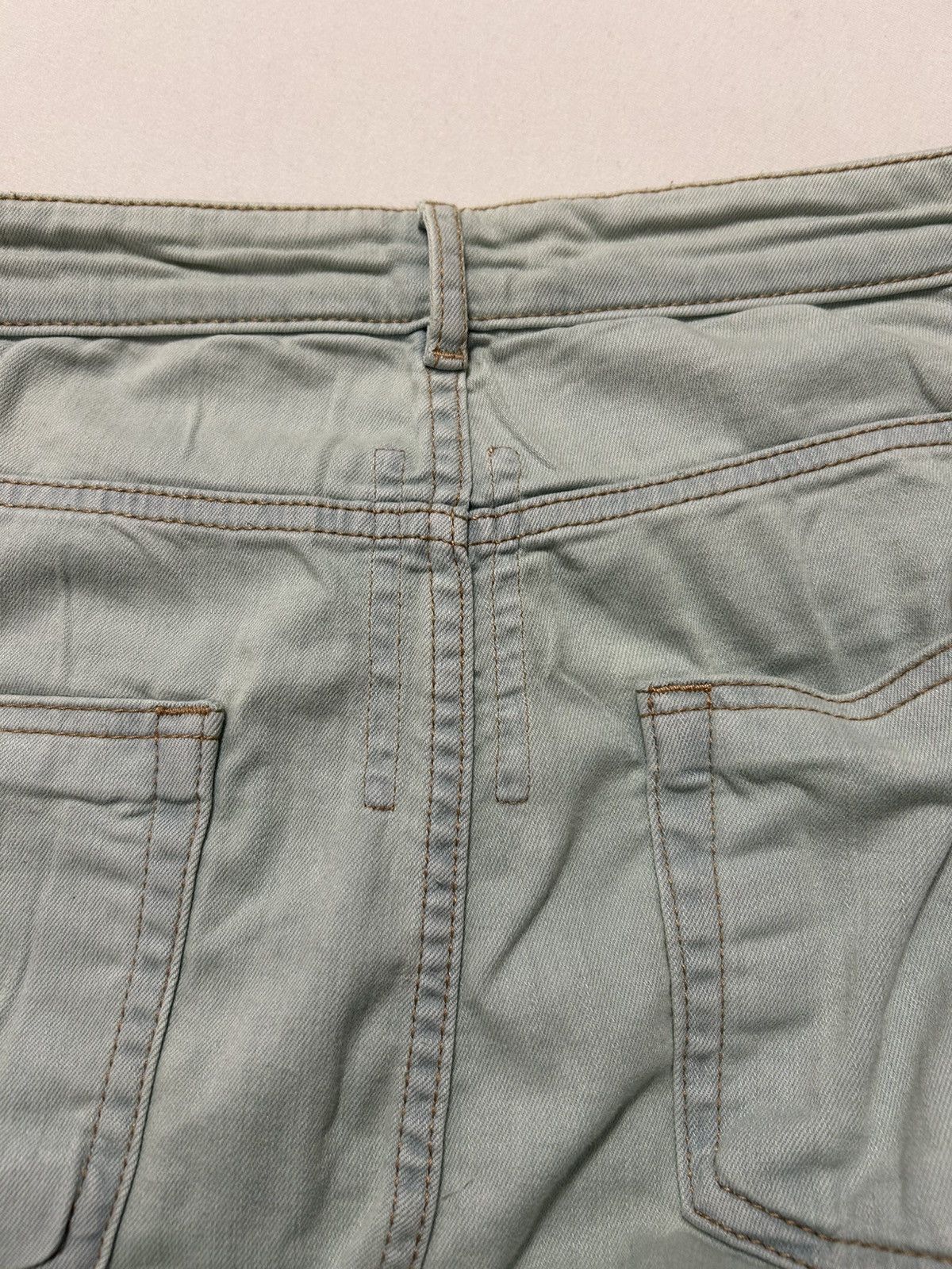 Rick Owens FW2021 Slashed Detroit Aqua Denim Size US 31 - 13 Thumbnail