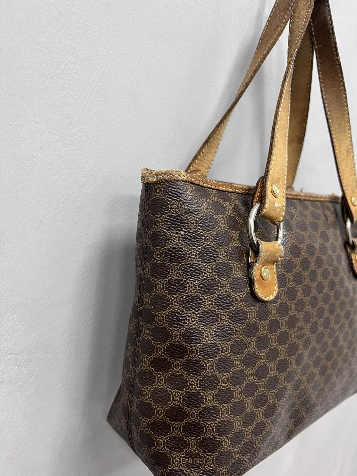 Celine × Vintage HOT ITEM💣💣Authentic Celine Monogram Tote Bag Size ONE SIZE - 6 Thumbnail