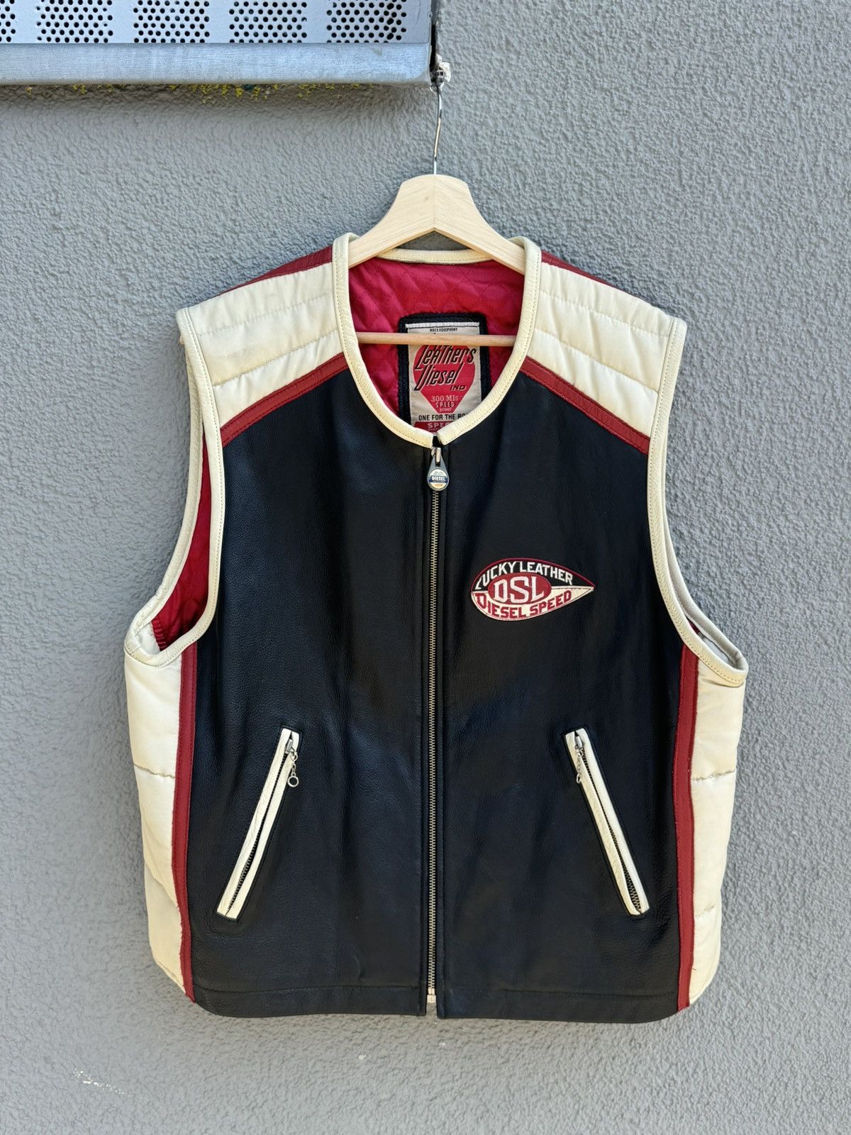 Diesel × Diesel Black Gold Diesel Leather Vest Performance 300 M1s Super Sonic Size Size US XL / EU 56 / 4 - 1 Thumbnail