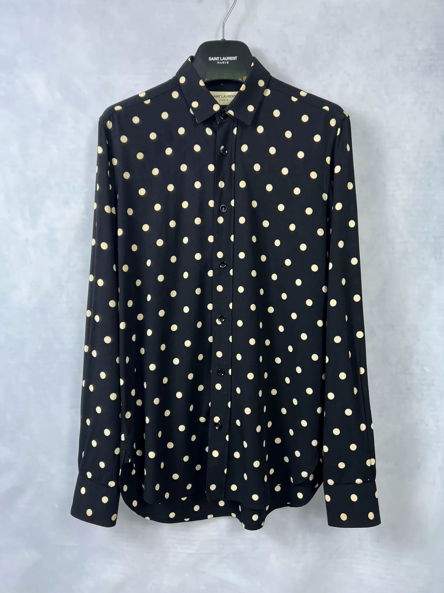 Saint Laurent Paris Saint Laurent Polka Dot Shirt for Men Size US M / EU 48-50 / 2 - 1 Thumbnail