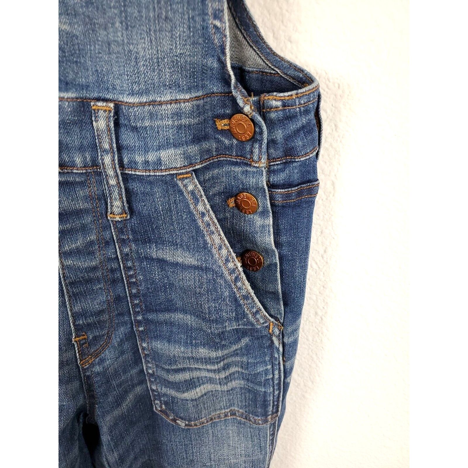 Madewell Madewell Coveralls Women XXS Denim Blue Style F0077 Jumpsuit Size 26" / US 2 / IT 38 - 10 Thumbnail