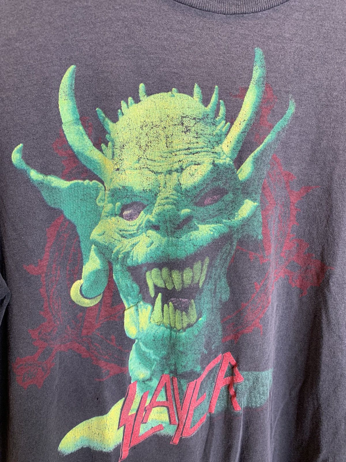 RARE* Vintage 1990 Slayer Root of All Evil Band T-Shirt - Tops