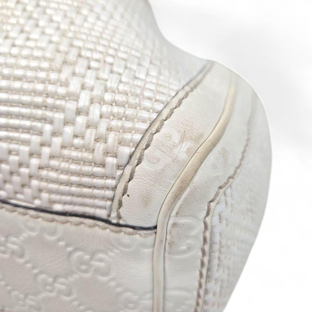 Gucci Gucci - Sukey White Leather Tweed Luxury Shoulder Bag Size ONE SIZE - 6 Thumbnail