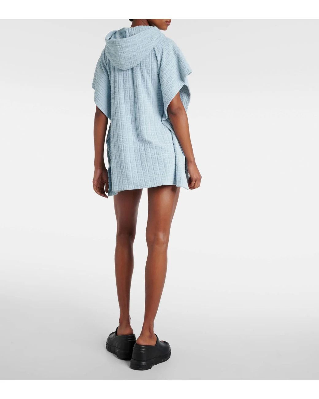 Givenchy o1srvl11e1225 4G Cotton-Blend Terry Poncho in Blue Size XXL / US 16-18 / IT 52-54 - 2 Thumbnail