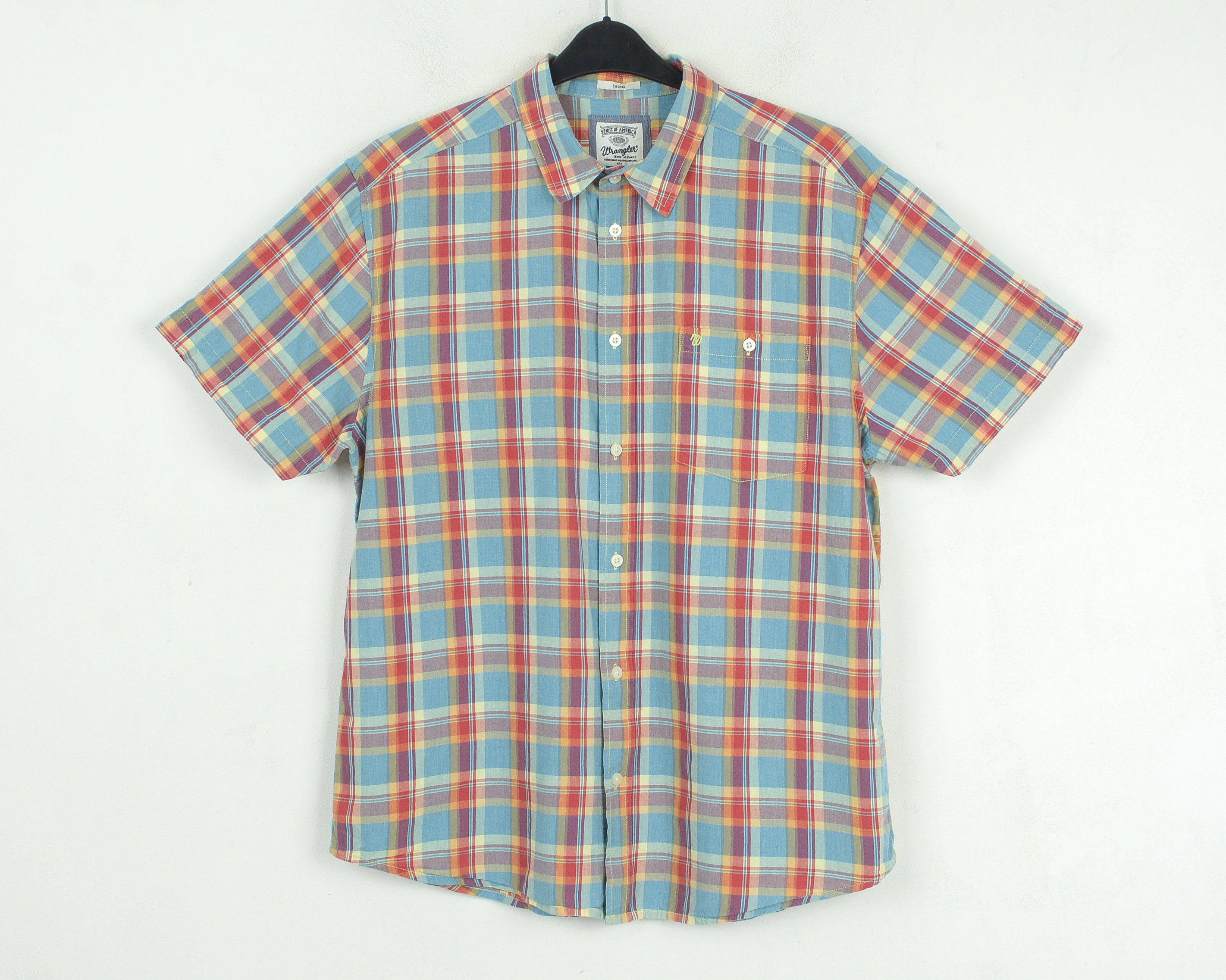 Wrangler Western Casual Button Up Short Sleeved Checked Shirt Size US XL / EU 56 / 4 - 1 Thumbnail