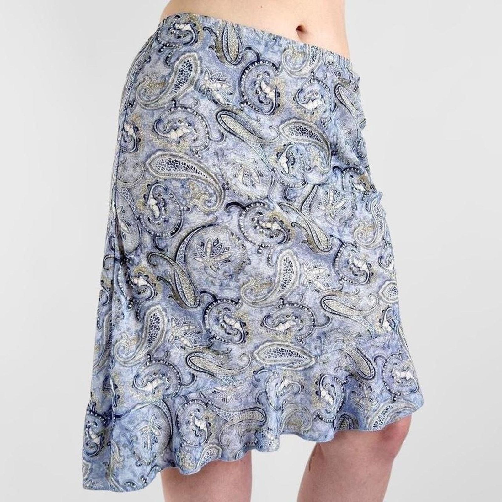Other y2k paisley fairy blue midi skirt Size 28" / US 6 / IT 42 - 2 Thumbnail