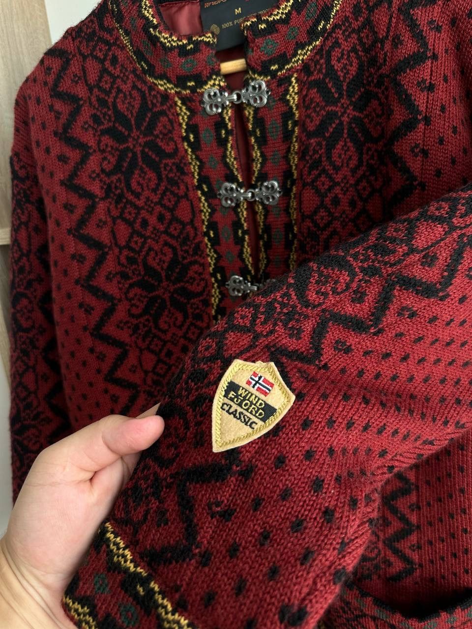 Japanese Brand × Vintage Vintage Windfjord of Norway Cardigan Red Sweater Size US M / EU 48-50 / 2 - 13 Thumbnail