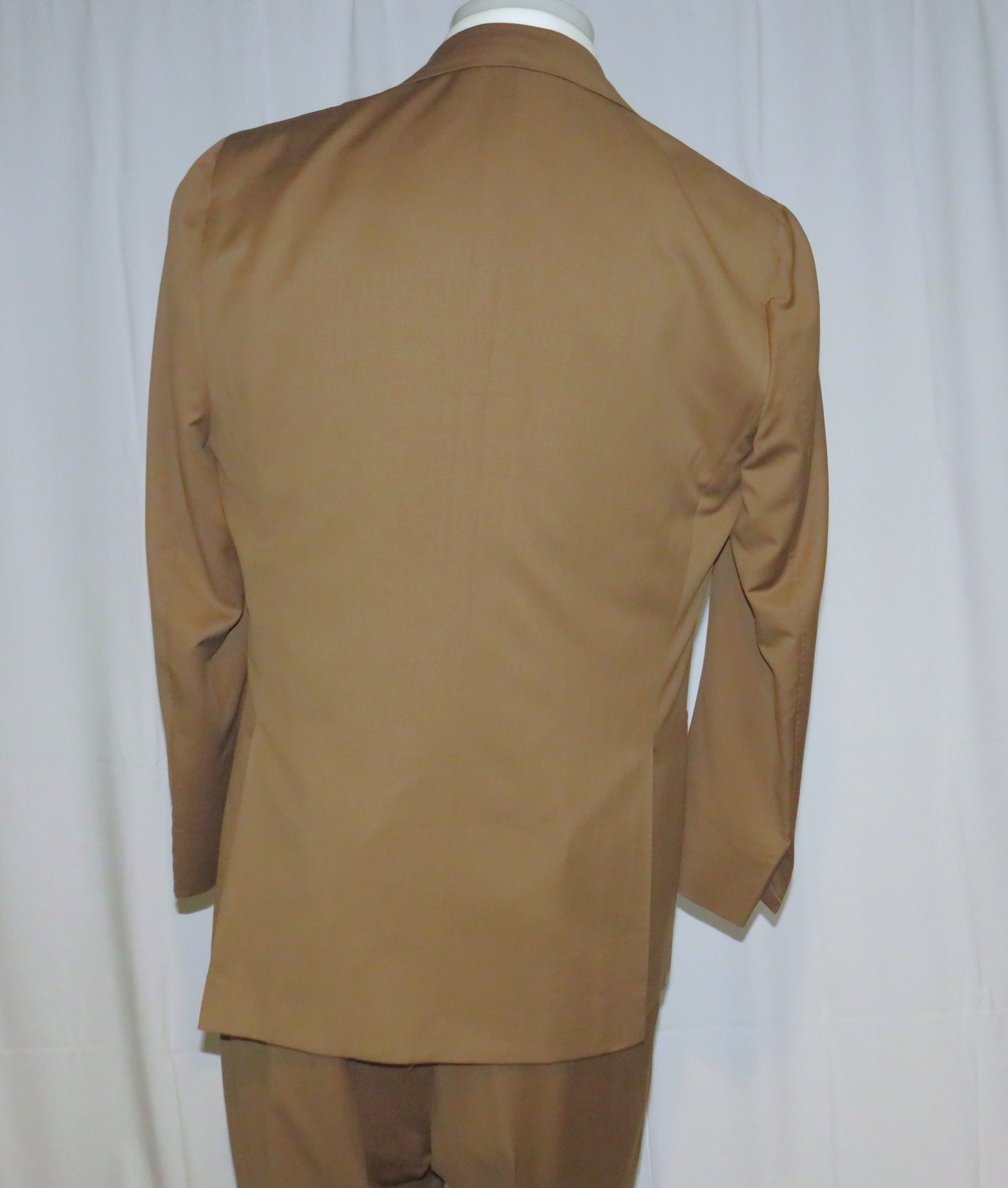 Kiton Custom Solid Brown Double Breasted Suit 45L NWT $12000 Size 46L - 13 Thumbnail