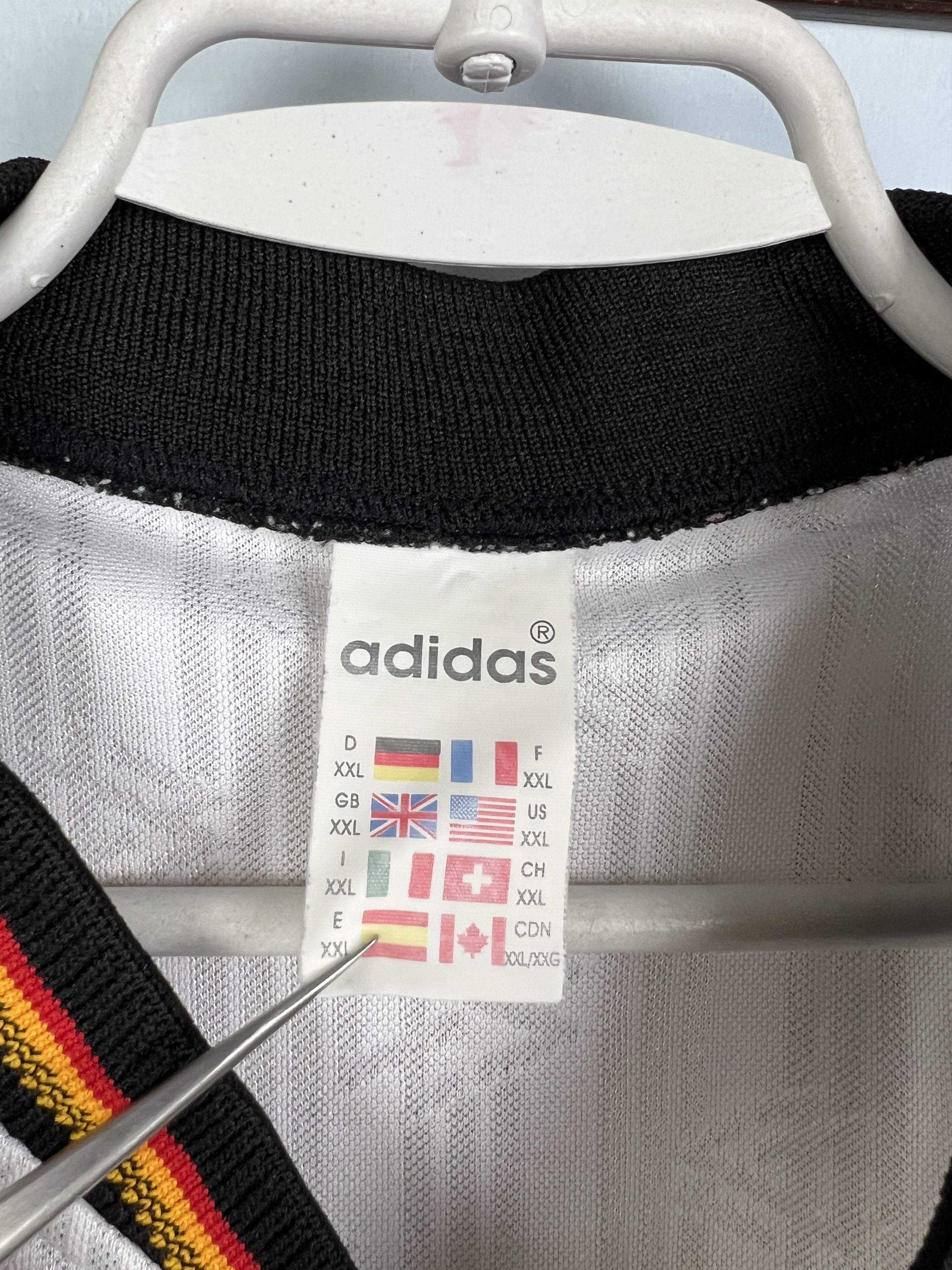 Adidas Germany Home football shirt 1996 Soccer Jersey National Team Size US XXL / EU 58 / 5 - 7 Thumbnail
