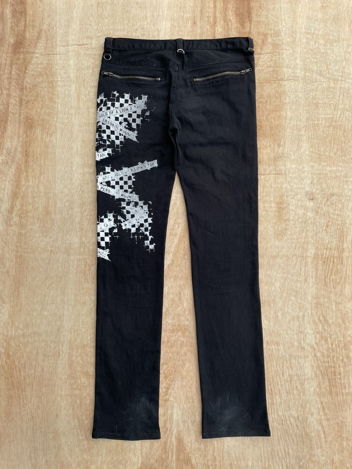 If Six Was Nine × Japanese Brand × Le Grande Bleu (L.G.B.) Deorat Japan Skull Punk Style Poem Pants Size US 31 - 4 Thumbnail
