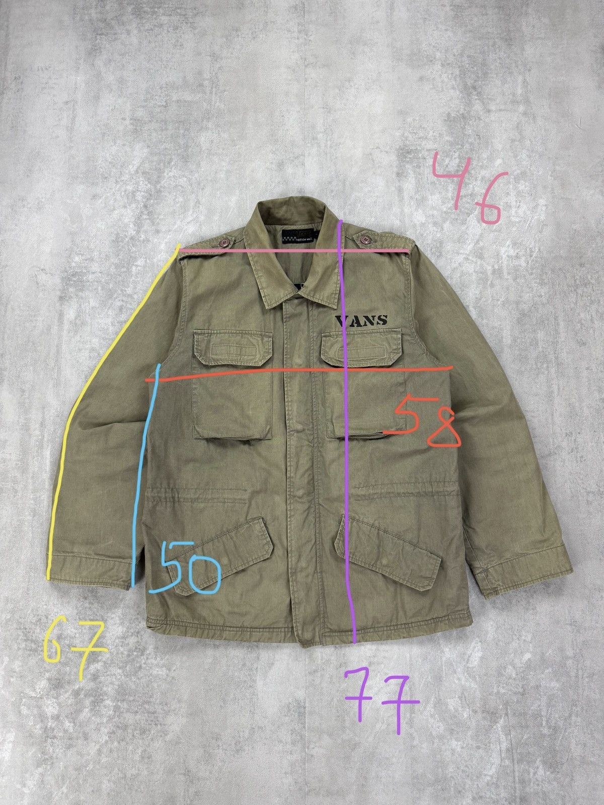 Vans × Vintage VANS Off The Wall Vintage Military Army Jacket M65 Amekaji Size US M / EU 48-50 / 2 - 15 Thumbnail