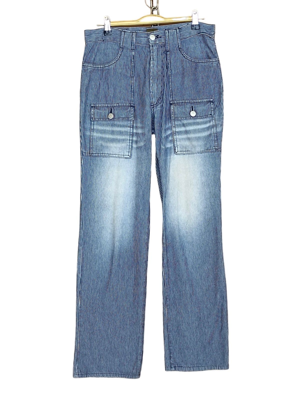 image of Beauty Beast x If Six Was Nine Octopus Army Hickory Denim Bush Pants in Hickory Stripe (Size 29)