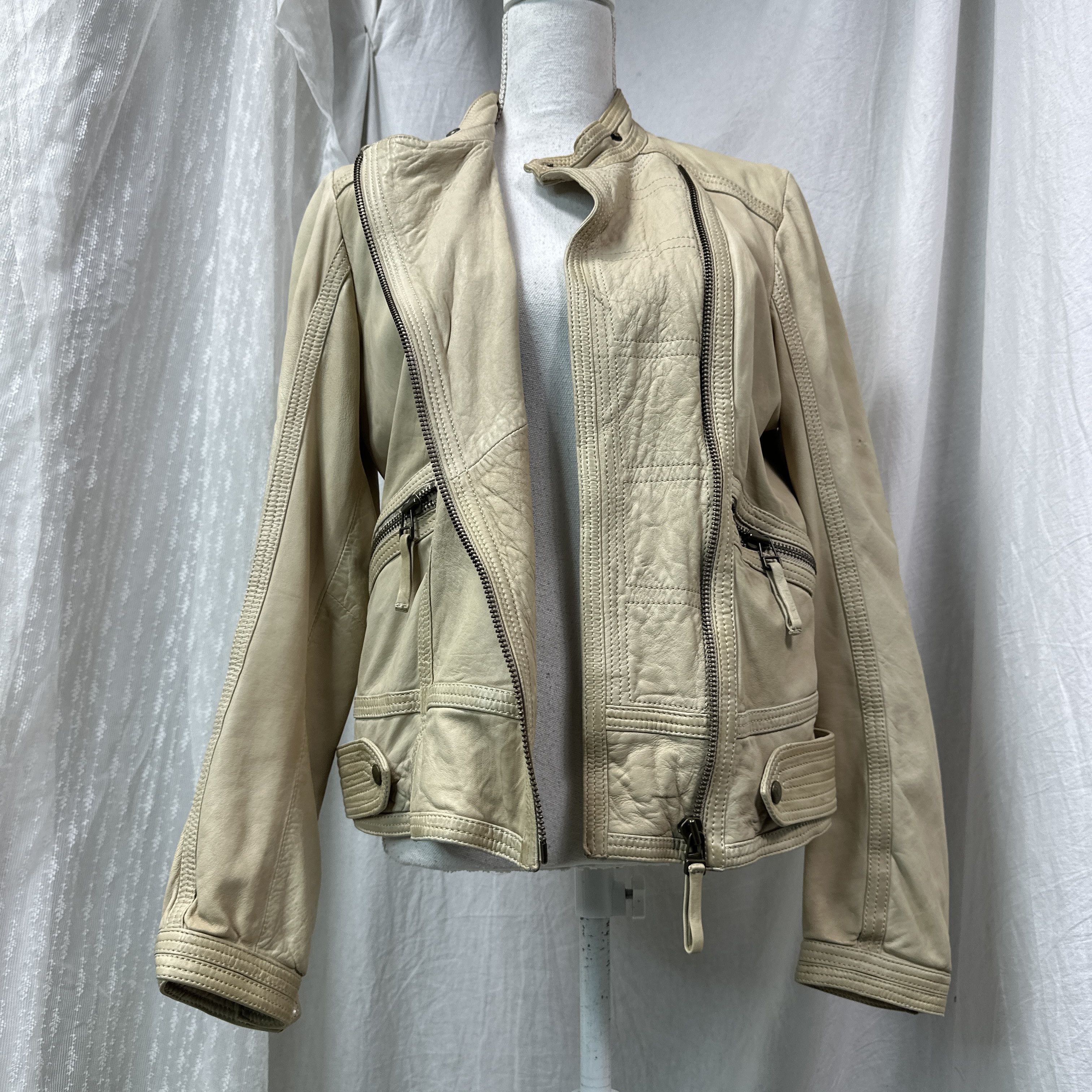 CLOSED Vintage Leather Closed by Marithe Francois Girbaud Jacket Size M / US 6-8 / IT 42-44 - 6 Thumbnail