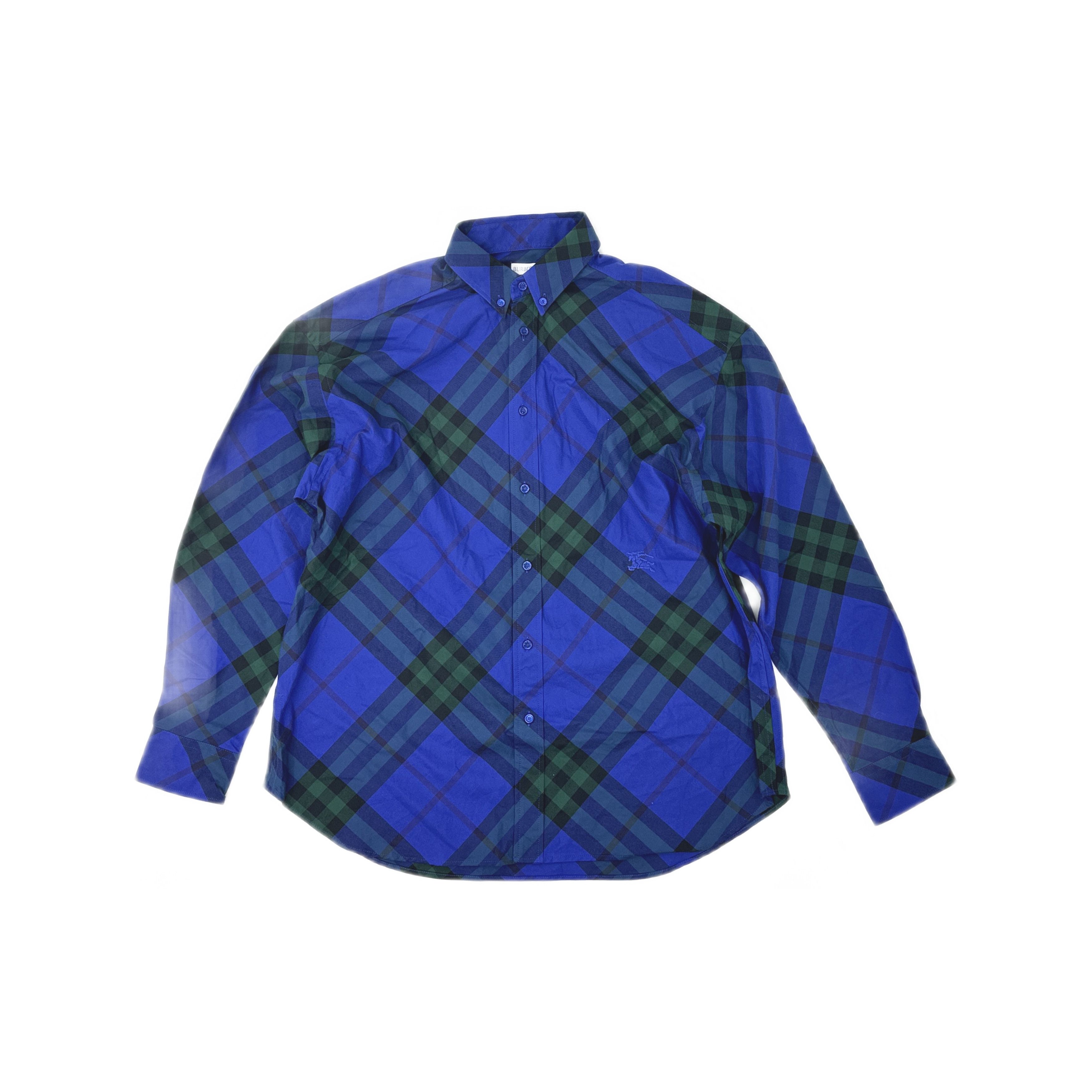 Burberry Burberry Blue Plaid Button Up Shirt Size L Size US L / EU 52-54 / 3 - 1 Thumbnail