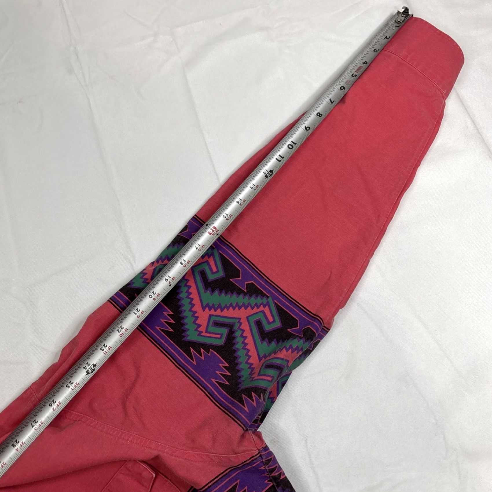 Wrangler VINTAGE Wrangler Brushpopper Button-Down Pink Aztec X Large Geometric Shirt Mens Size US XL / EU 56 / 4 - 4 Thumbnail