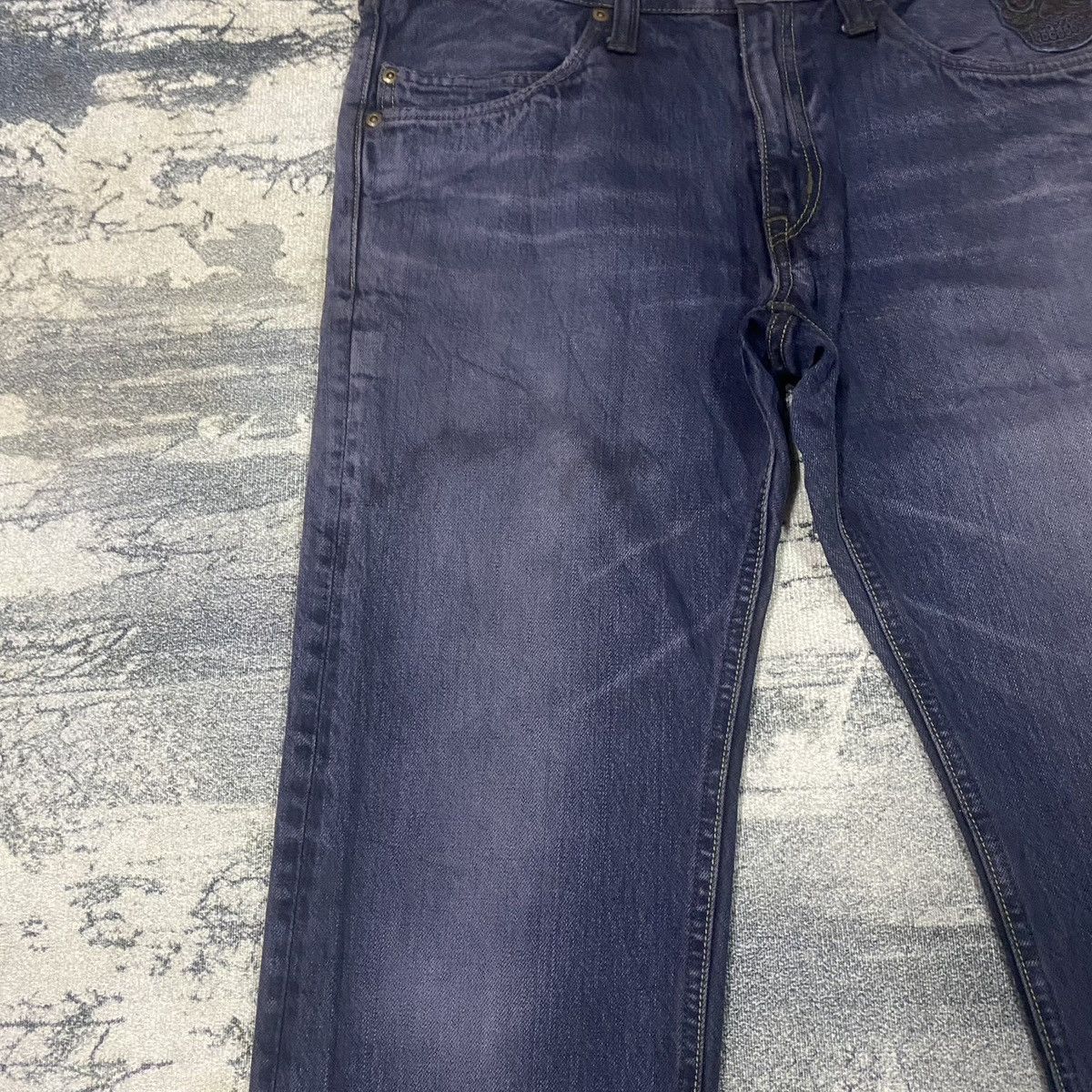 14th Addiction × Blue Blue Japan × Japanese Brand Vintage Blue Blue Japan Pacthwork Denim Jeans Size US 32 / EU 48 - 4 Thumbnail