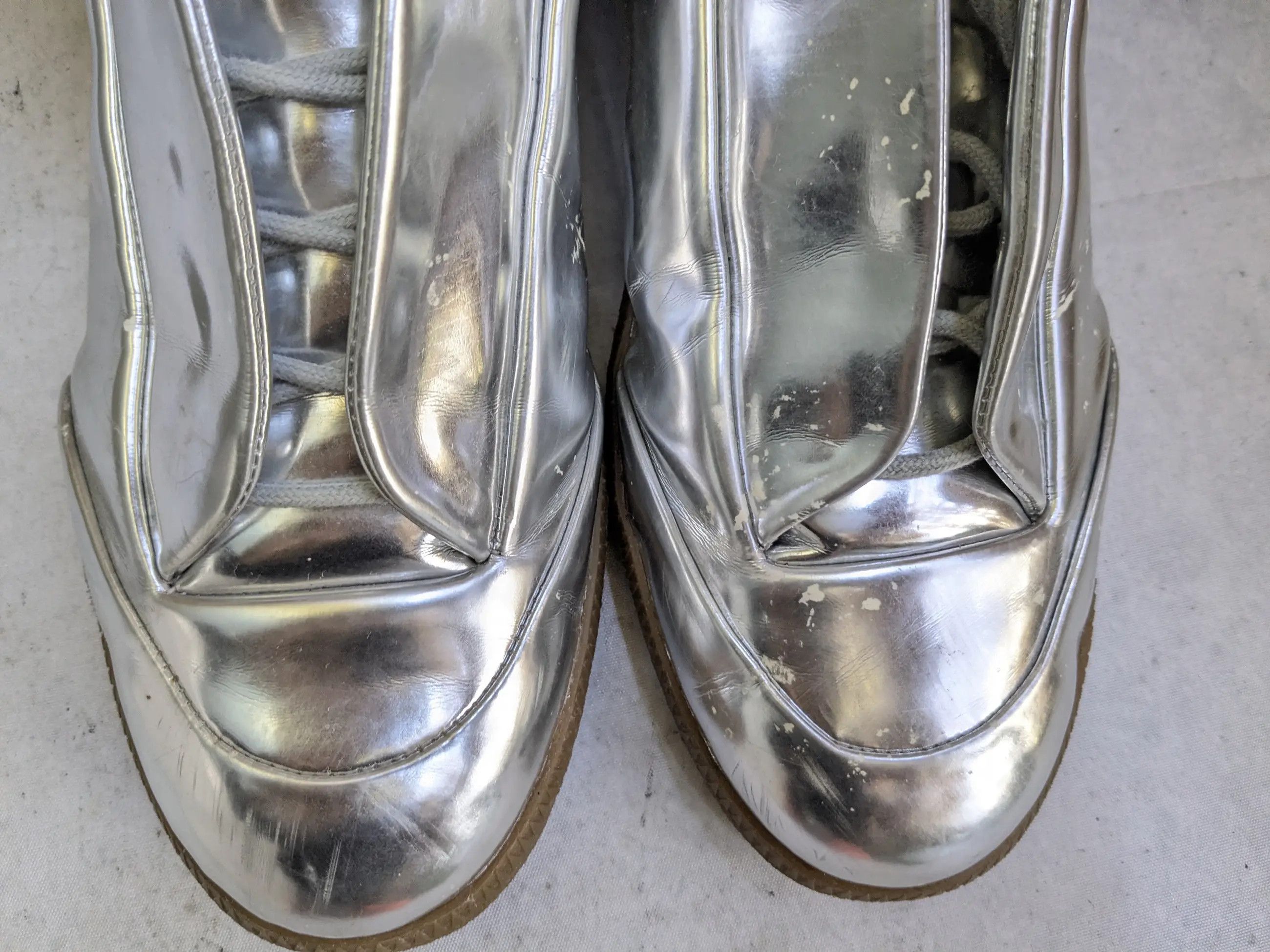 Maison Margiela Maison Margiela Future Silver High Top Sneakers 13 46 Size US 13 / EU 46 - 7 Thumbnail