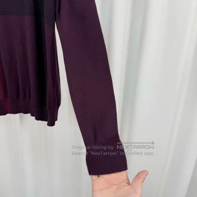 Burberry Burberry Men's Wine Red Logo Knit Sweater. Size US S / EU 44-46 / 1 - 4 Thumbnail