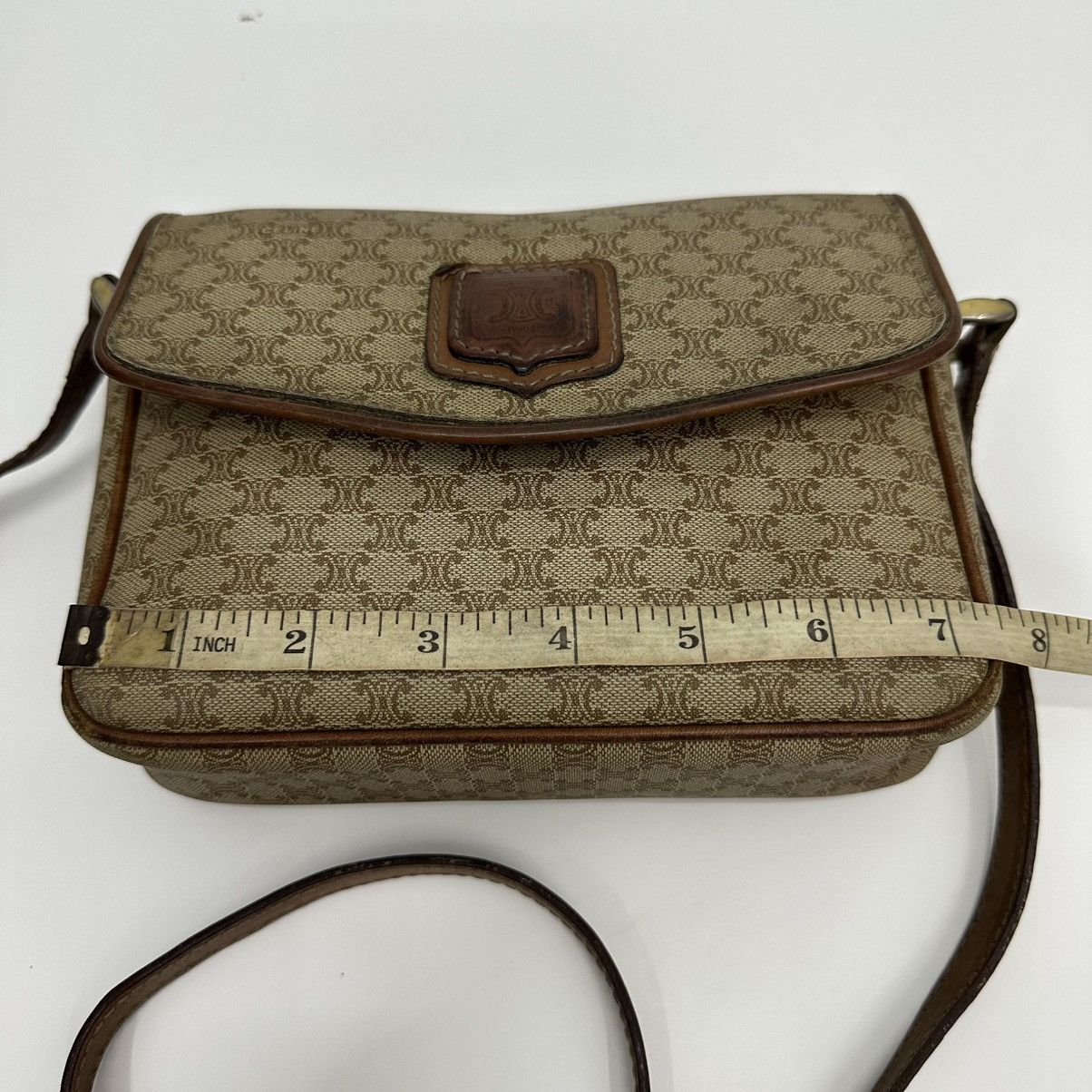 Celine AUTHENTIC CELINE MACADAM SHOULDER CROSSBODY BAG Size ONE SIZE - 17 Thumbnail