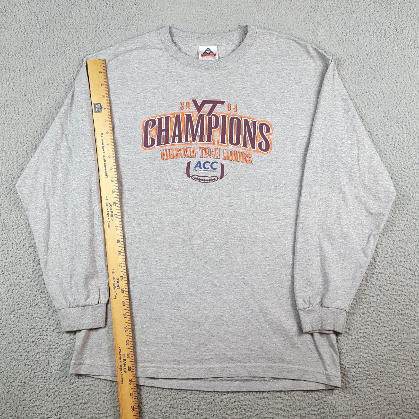 Champion VINTAGE Virginia Tech Hokies 2004 ACC Champions Size Medium Long Sleeve Football T Shirt Size US M / EU 48-50 / 2 - 7 Thumbnail