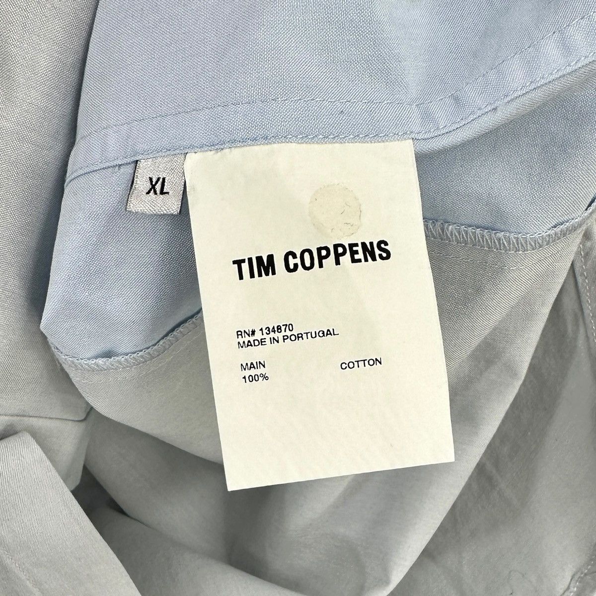 Tim Coppens Gray & Blue Button Up Cotton Shirt Size US XL / EU 56 / 4 - 4 Thumbnail