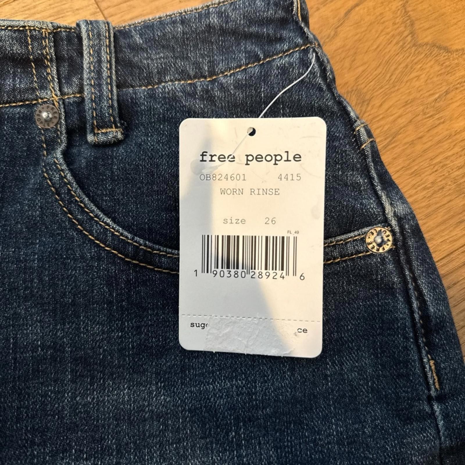 Free People Free People | NWT Dark Blue Denim Skirt-26 Size 42" / US 20 - 2 Thumbnail
