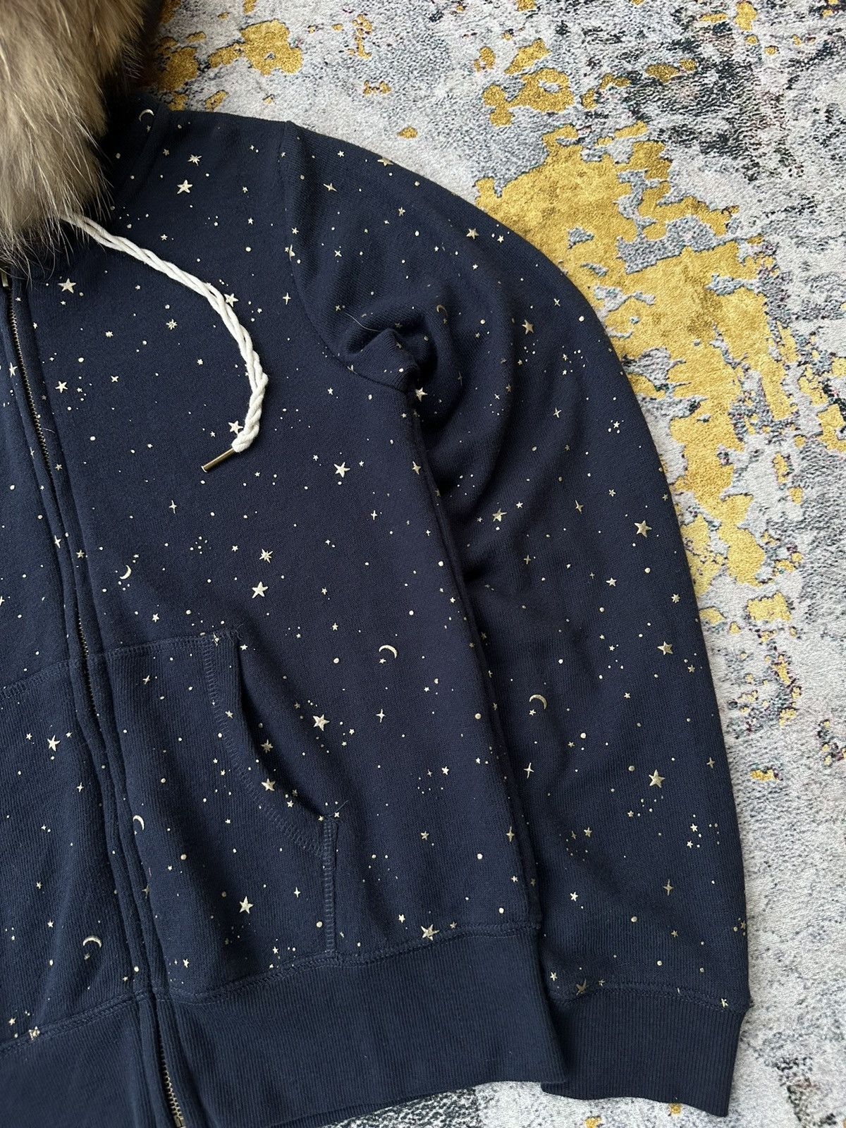 Le Grande Bleu (L.G.B.) STUDDED STAR MOON FUR ZIP HOODIE IFSIXWASNINE LGB STYLE Size US S / EU 44-46 / 1 - 4 Thumbnail