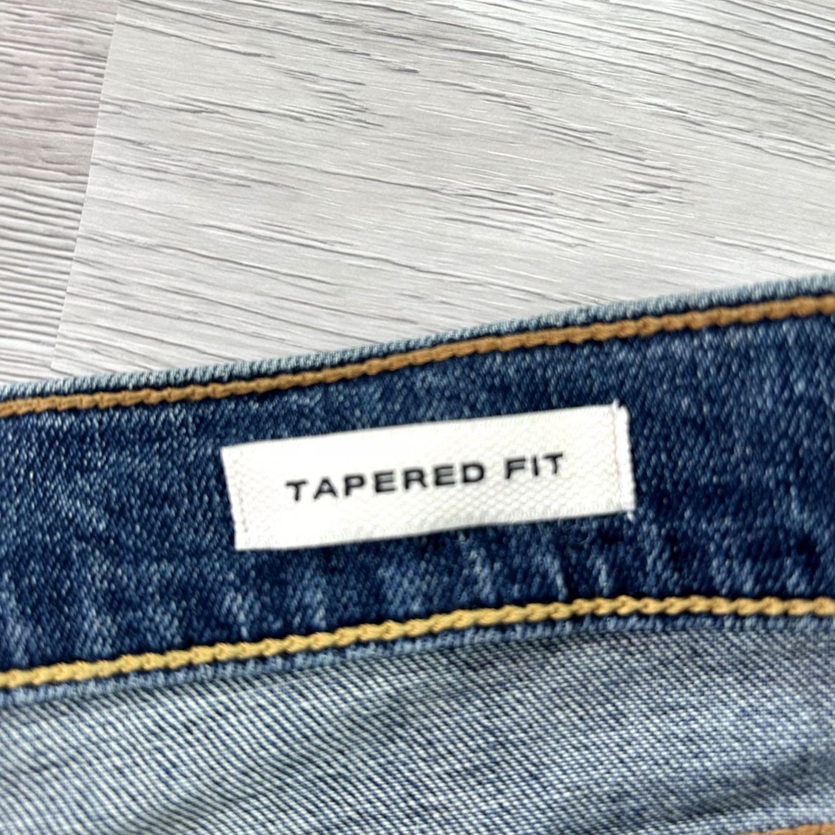 Flint And Tinder Flint and Tinder Jeans Mens 36x32 Blue Tapered Slim Stretch Denim Medium Wash Jeans Size US 36 / EU 52 - 5 Thumbnail