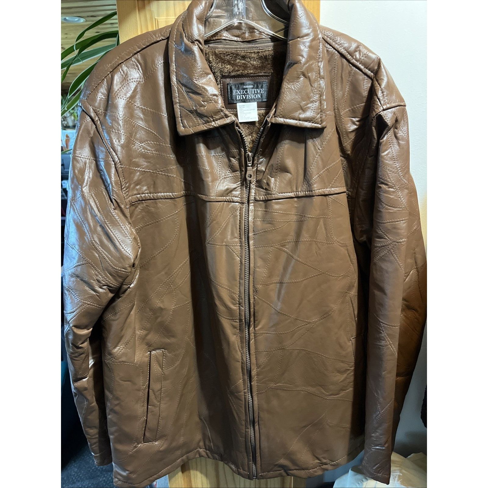 Haband Haband Executive Division XL Brown Leather Jacket Patchwork Size US XL / EU 56 / 4 - 11 Thumbnail