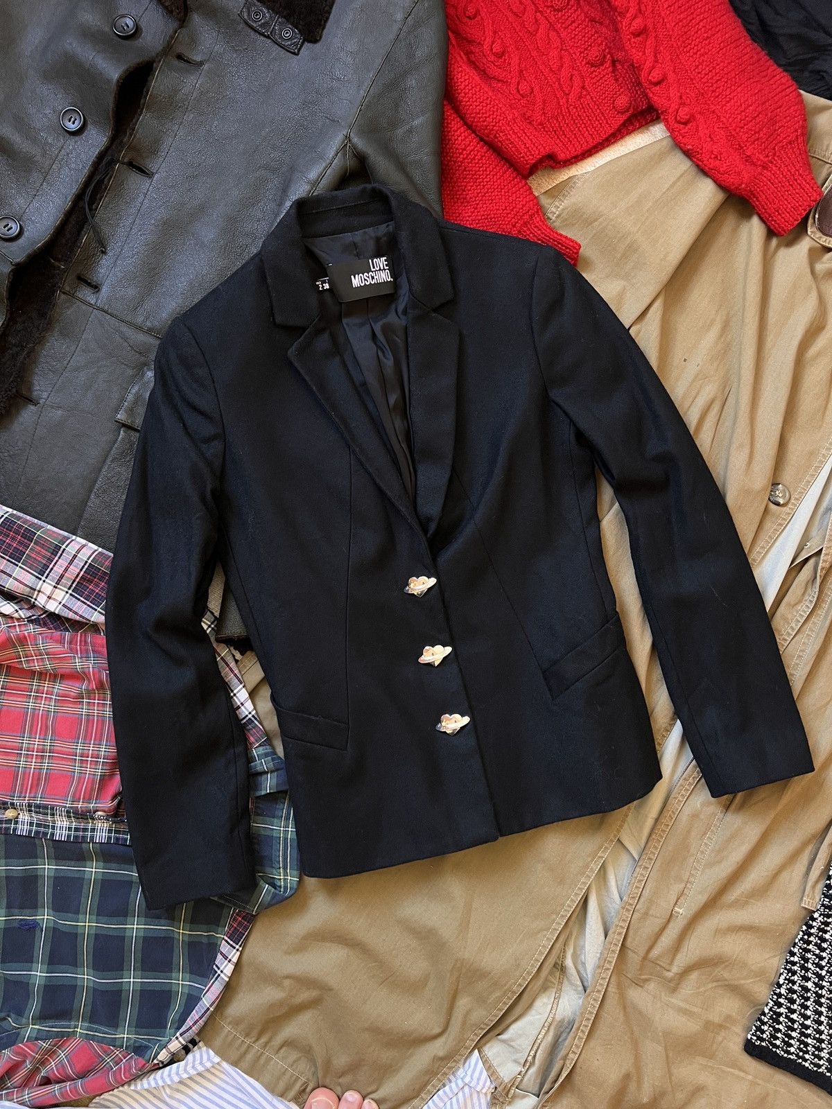 Love Moschino Love Moschino Buttoned Up Blazer Jacket RRP650$ Size XS / US 0-2 / IT 36-38 - 3 Thumbnail