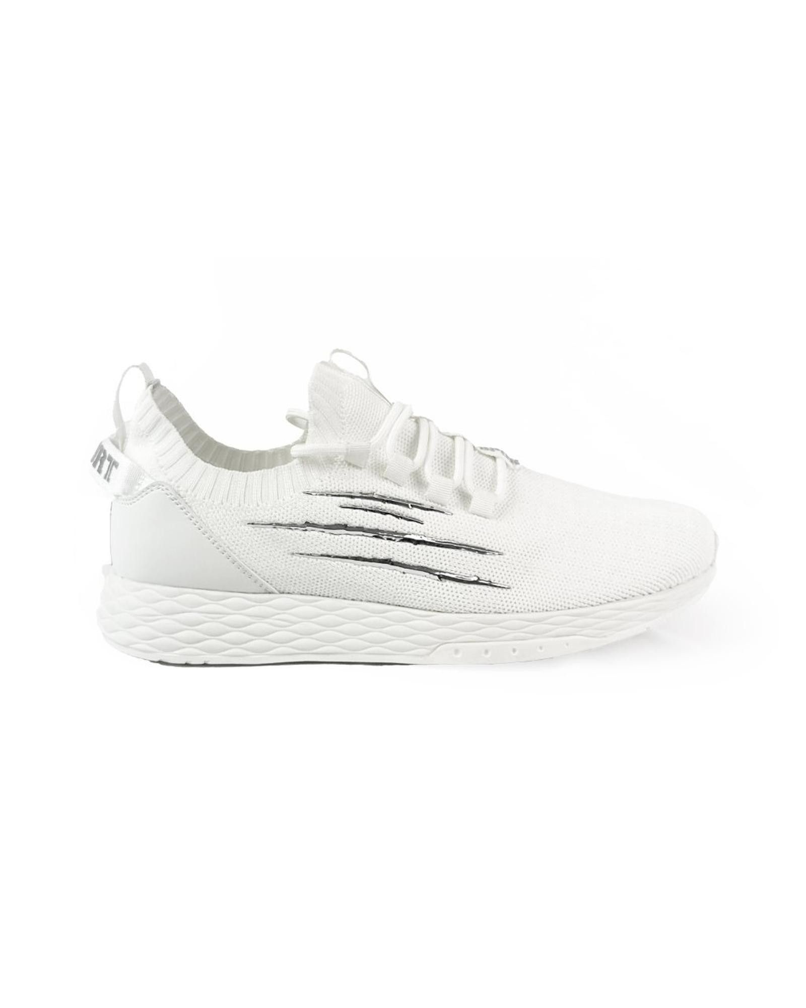 image of Philipp Plein Round Toe Synthetic Sneakers With Rubber Sole in White, Men's (Size 11)