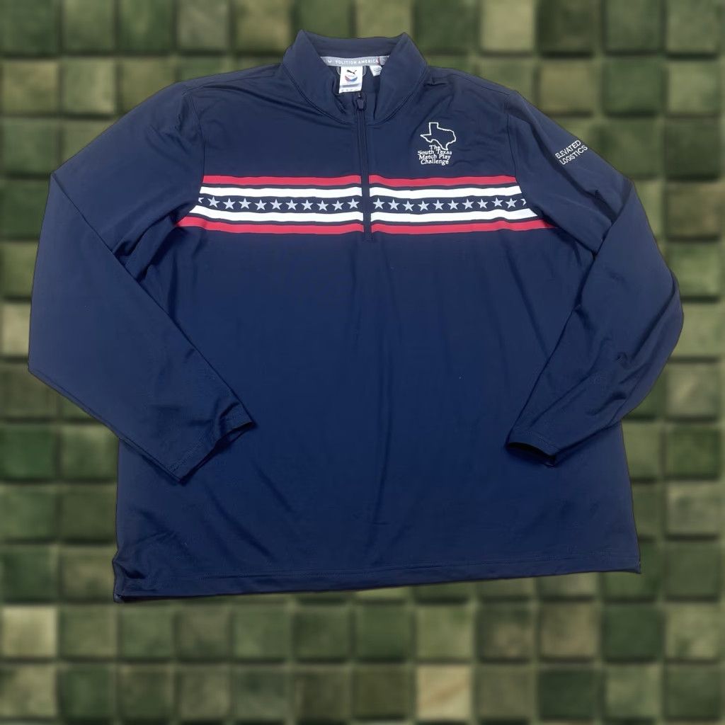 Puma PUMA Volition America Pullover Men XL Blue 1/4 Zip Golf Shirt Size US XL / EU 56 / 4 - 1 Thumbnail