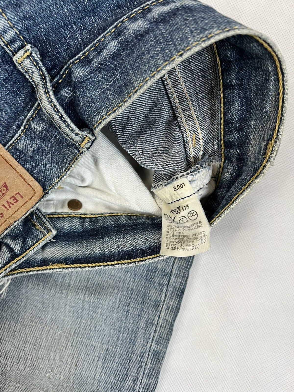 LVC × Levi's Vintage Clothing Vintage 90's Levis Distressed And Aging Karakuri Denim Size US 29 - 8 Thumbnail