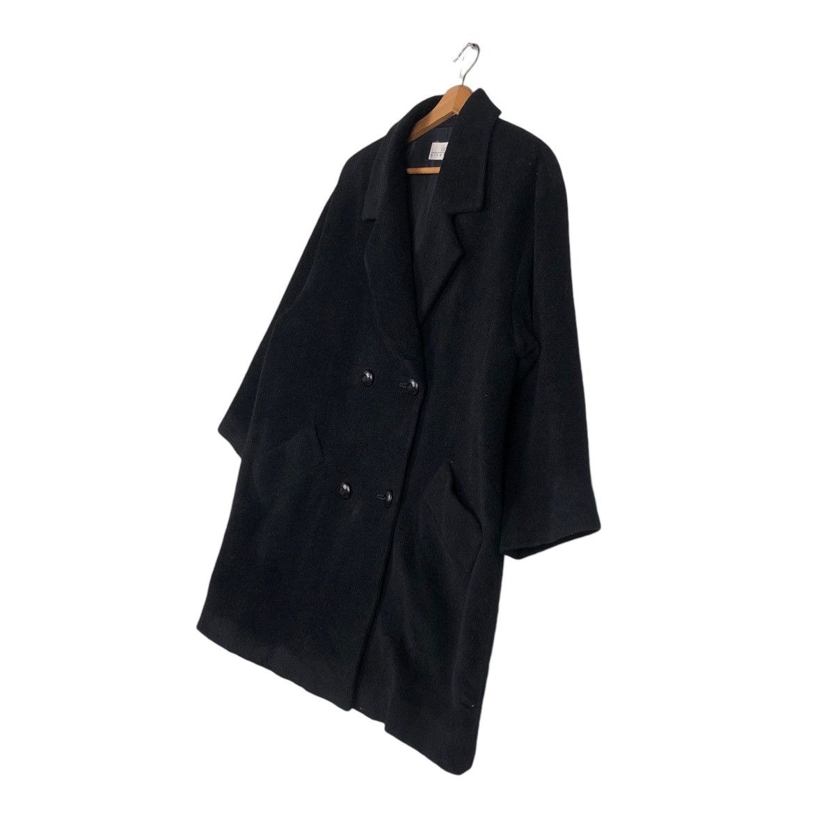 Designer × Givenchy × Vintage 📌RICH BLACK DOUBLE COLLAR WOOL LONG JACKET GIVENCHY Size US M / EU 48-50 / 2 - 3 Thumbnail