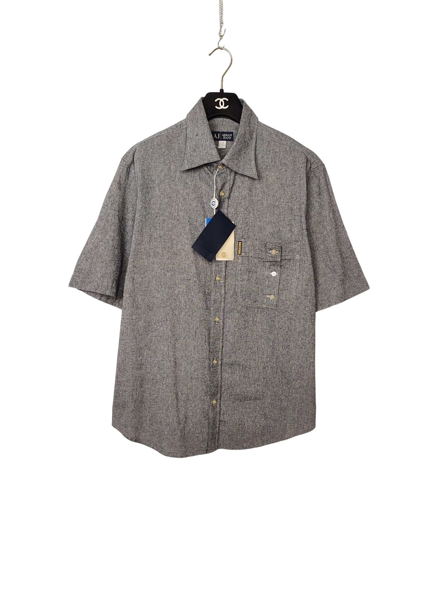 Armani Armani Jeans Linen Blend Shirt Size L Size US L / EU 52-54 / 3 - 1 Thumbnail