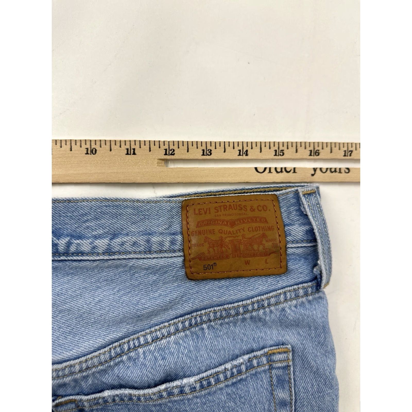 Levi's VINTAGE Levi’s Casual Shorts Women’s 29 Blue Denim Cut-Off Classic Cotton 90s Girls Size 29" - 7 Thumbnail