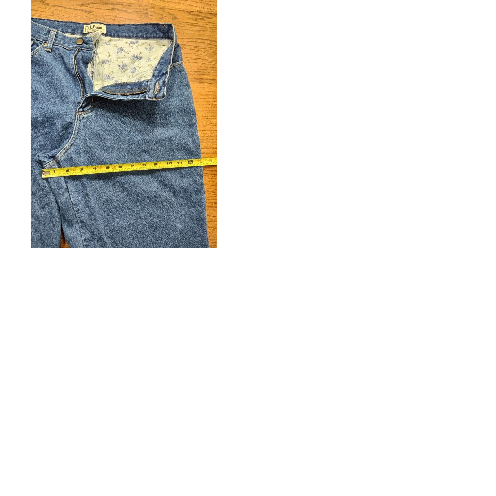 Vintage VINTAGE L.L.Bean Jeans Women 30x31 Blue Floral Flannel Lined Denim Jeans 90s Womens Beige? Size 34" / US 12 / IT 48 - 9 Thumbnail