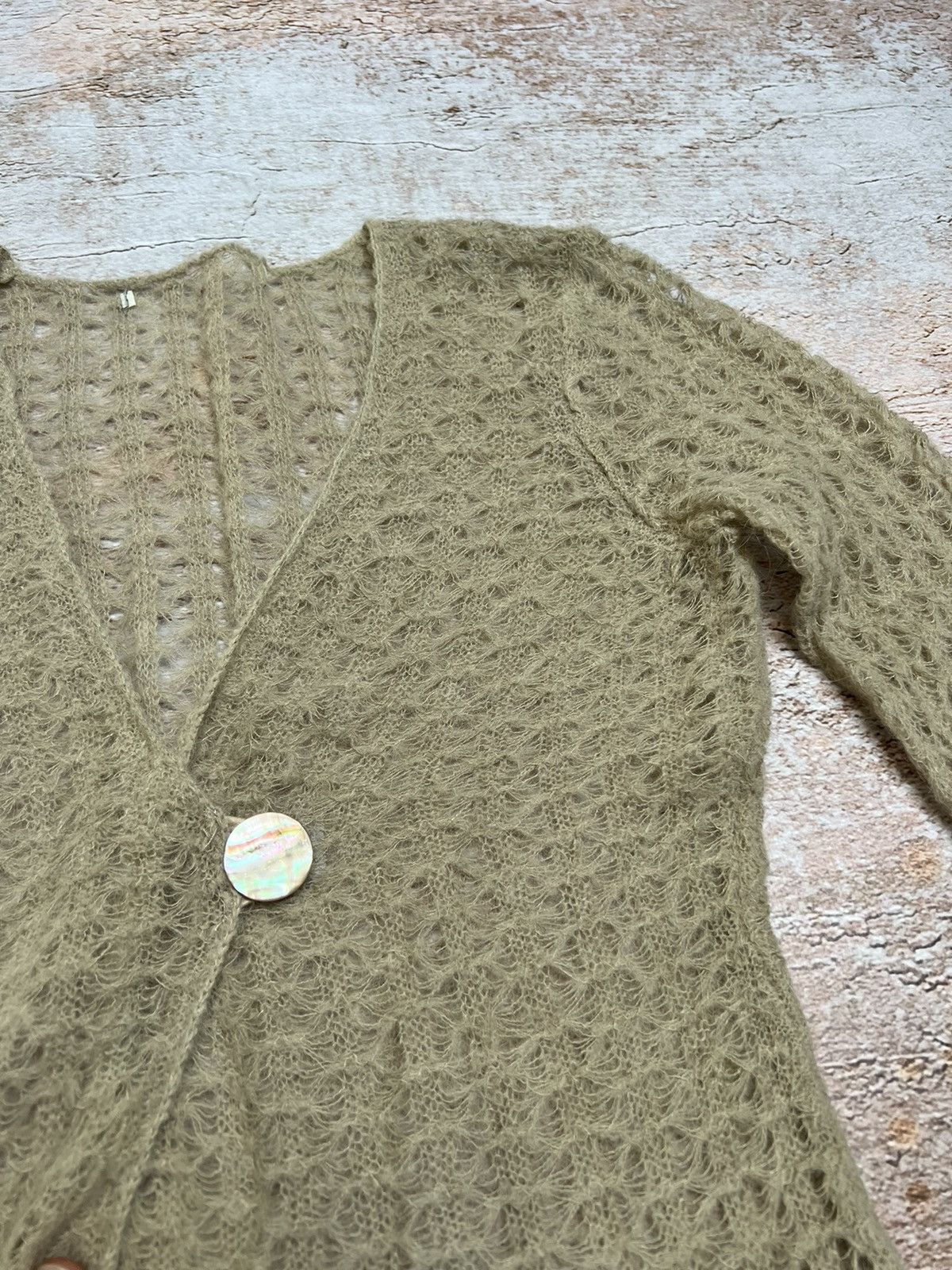 Vintage Vintage Japanese knit mesh cardigan Size M / US 6-8 / IT 42-44 - 6 Thumbnail