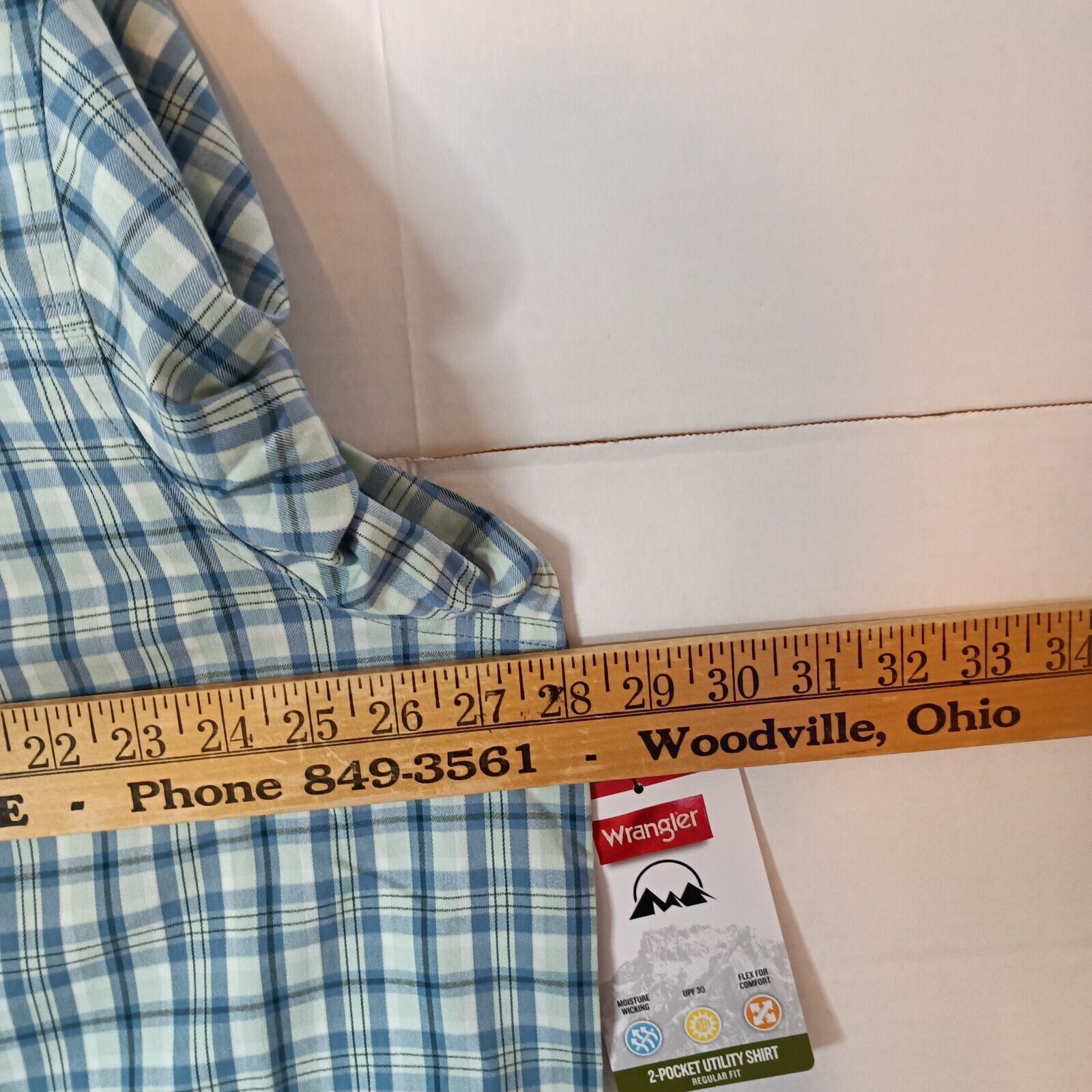 Wrangler Wrangler Utility Shirt Men's 2XL Plaid Regular Fit UPF 30 Size US XXL / EU 58 / 5 - 12 Thumbnail