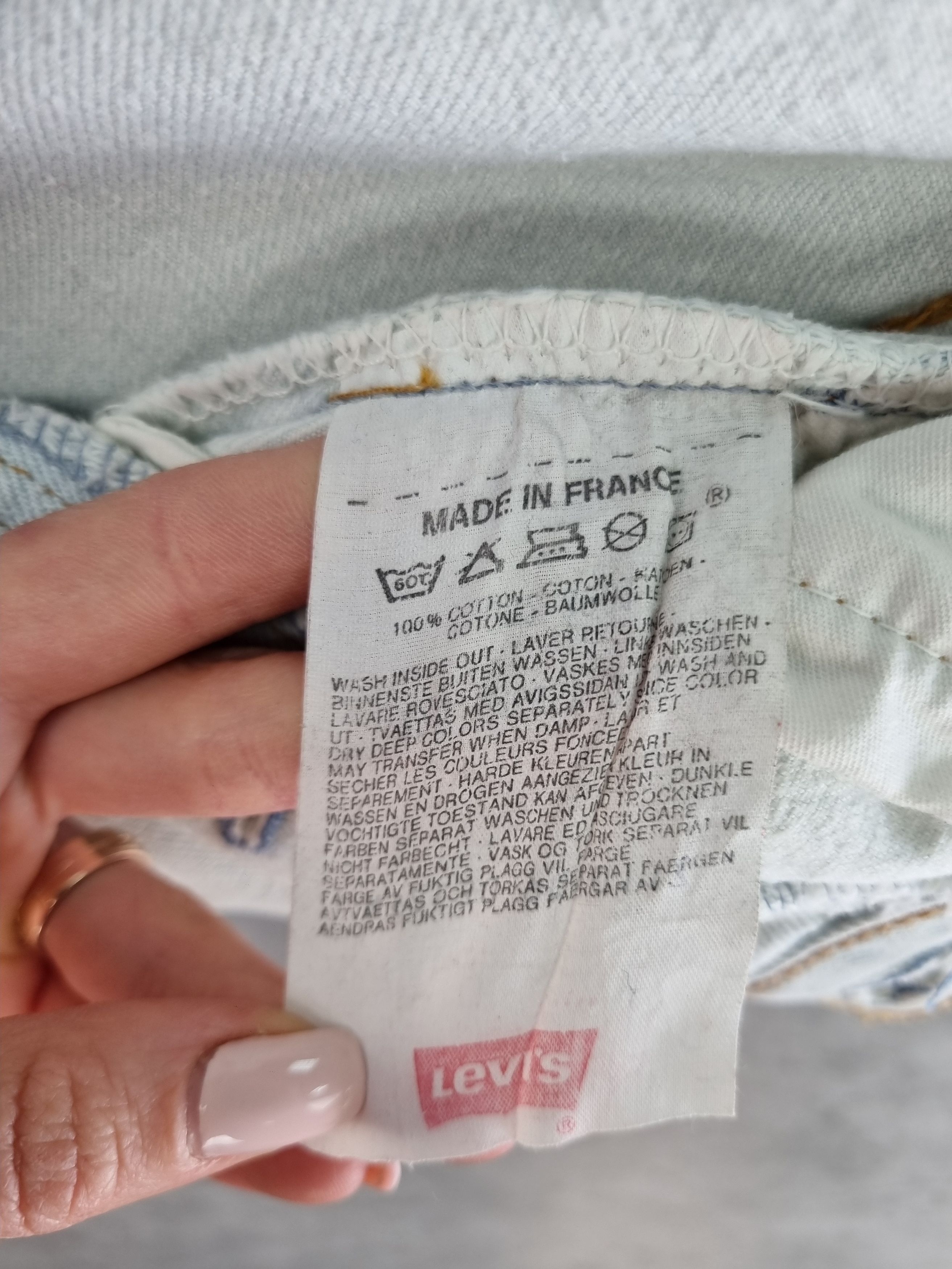 Levi's × Levi's Vintage Clothing 90s Levis France Made Cool Faded Unique Denim Jeans Size US 31 - 7 Thumbnail