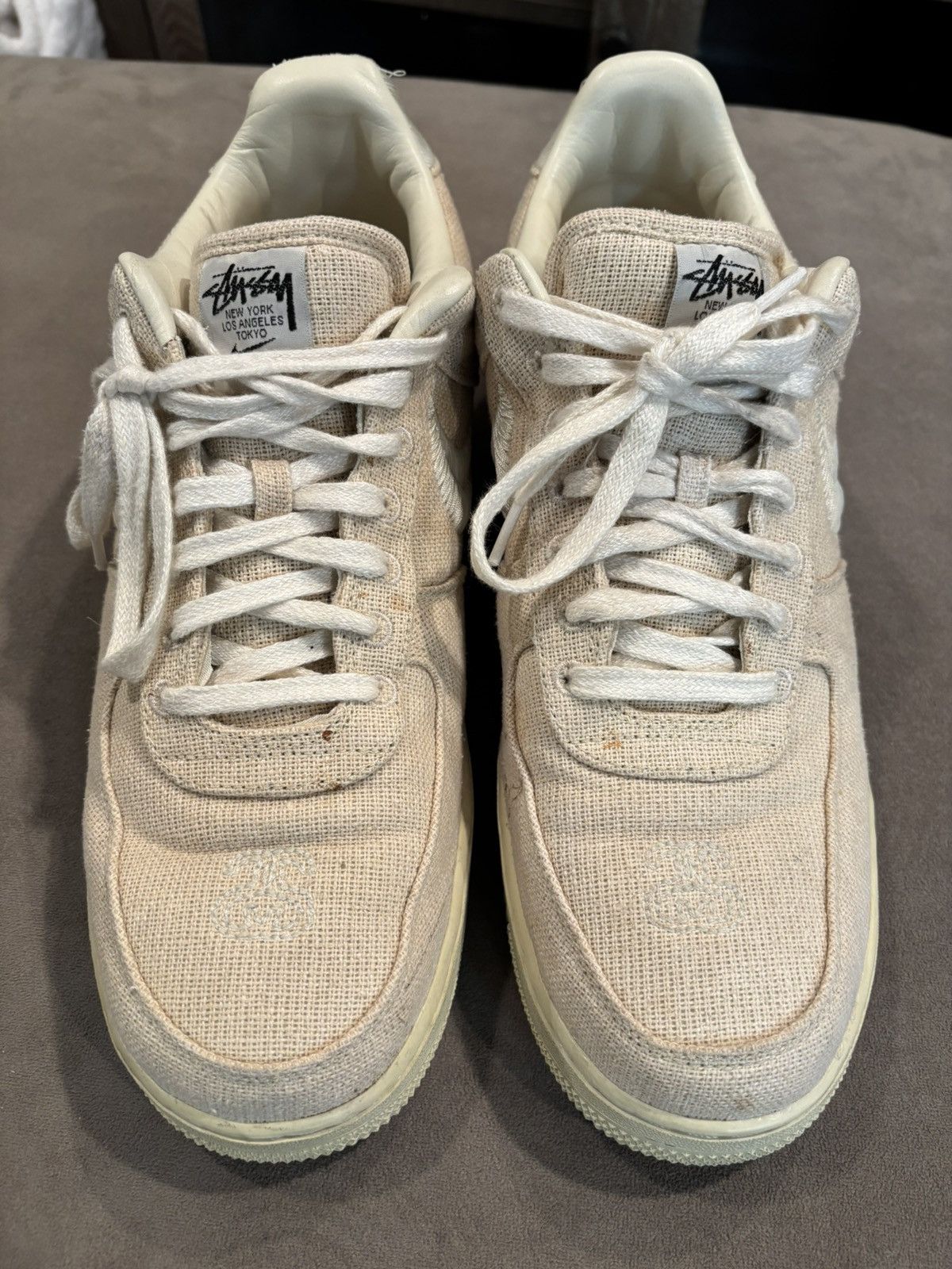 Nike × Stussy Stussy x Nike Air Force One Low “Stussy Fossil” Size US 13 / EU 46 - 3 Thumbnail