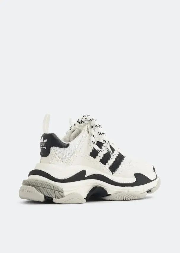 Adidas × Balenciaga o1bcso1str0924 KIDS Triple S Sneaker in Black/White Size US 5 / EU 37 - 2 Thumbnail