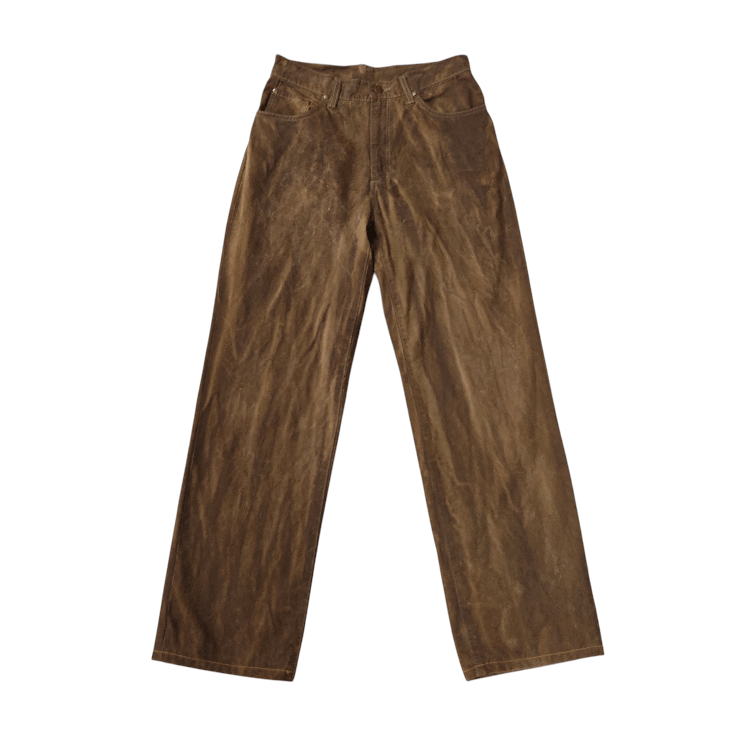 Wrangler Wrangler Blue Bell Rustic Brown Washed Denim Pants Size US 29 - 1 Thumbnail