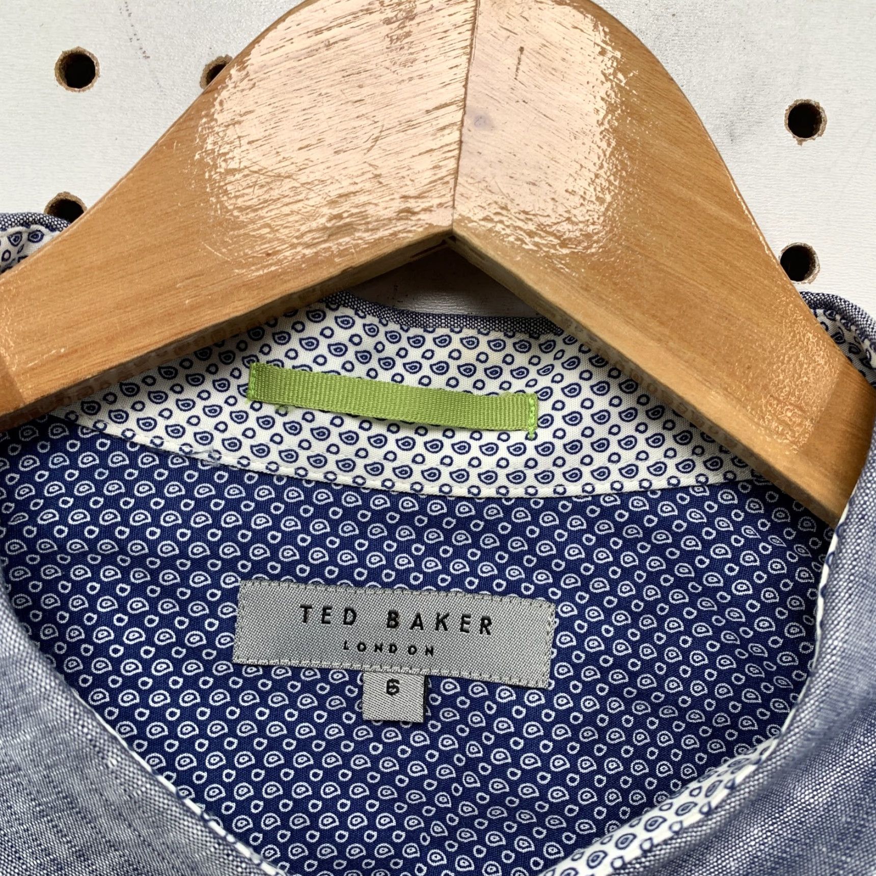 Ted Baker Ted Baker London Linen Button-Up Shirt Mens Size 6 Blue Long Sleeve Casual Shirt 6 Mens London Size US S / EU 44-46 / 1 - 4 Thumbnail