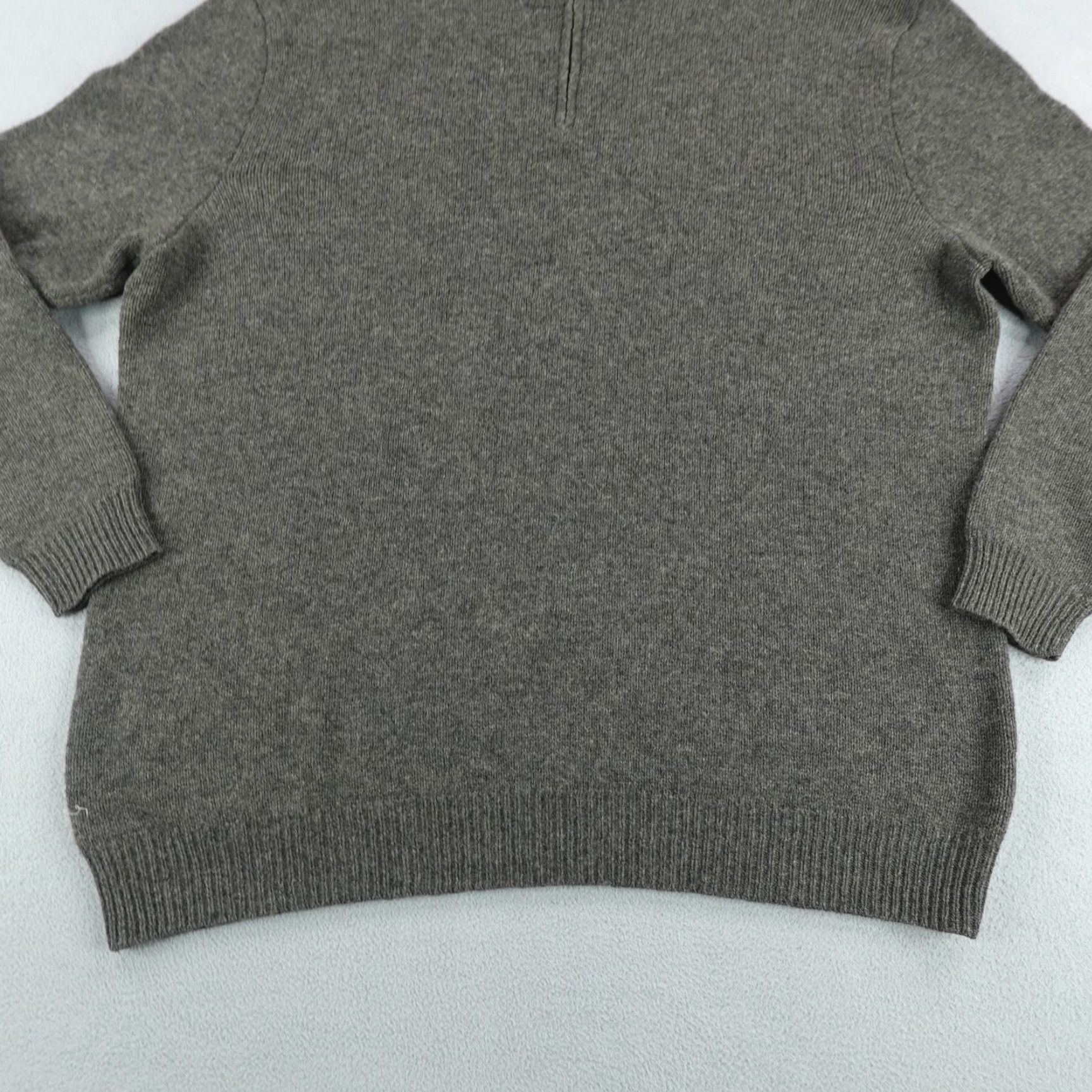 Ralph Lauren Vintage Ralph Lauren Men Sweater 2XL Tall Knit Pullover 1/4 Zip Gray Wool Preppy 90s Size US XXL / EU 58 / 5 - 3 Thumbnail