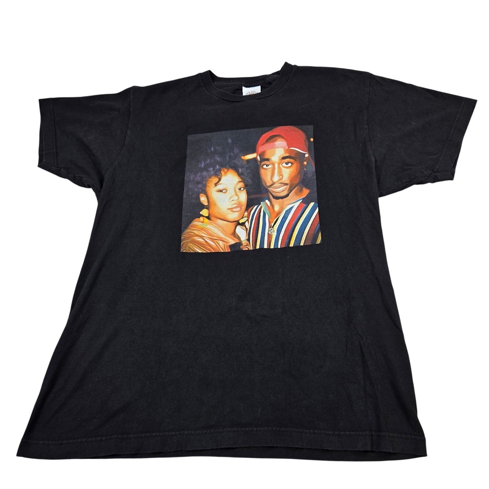Cross Colours Cross Colours Tupac Graphic Tee Size L Black Hip Hop Size US L / EU 52-54 / 3 - 1 Thumbnail