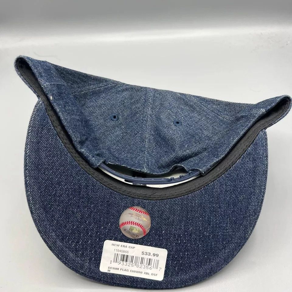New Era Chicago White Sox Hat Men Blue Denim Flag Snap Back Cap New Size ONE SIZE - 6 Thumbnail