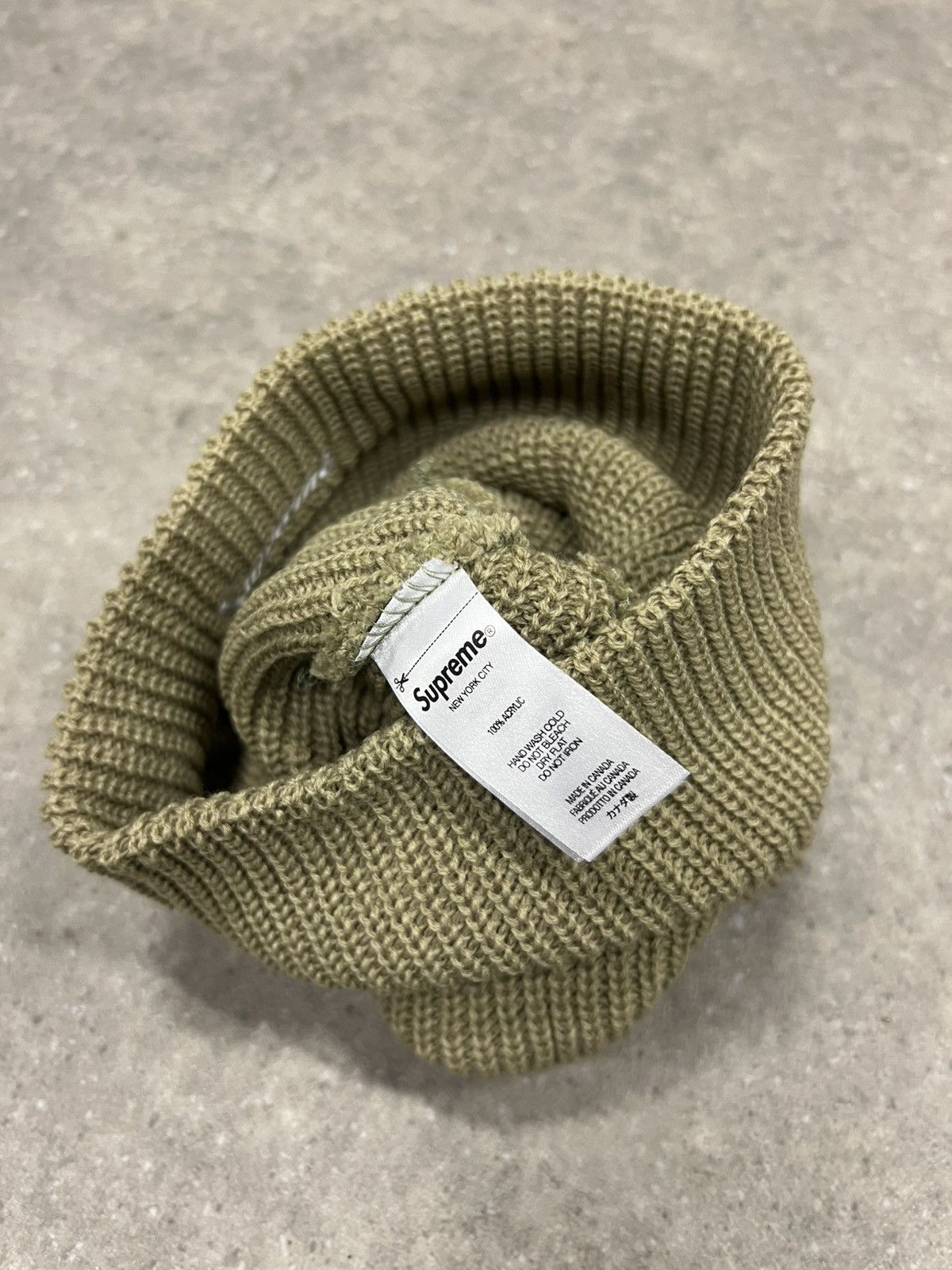 Supreme FW20 Supreme Light Olive Loose Gauge Beanie Size ONE SIZE - 4 Thumbnail